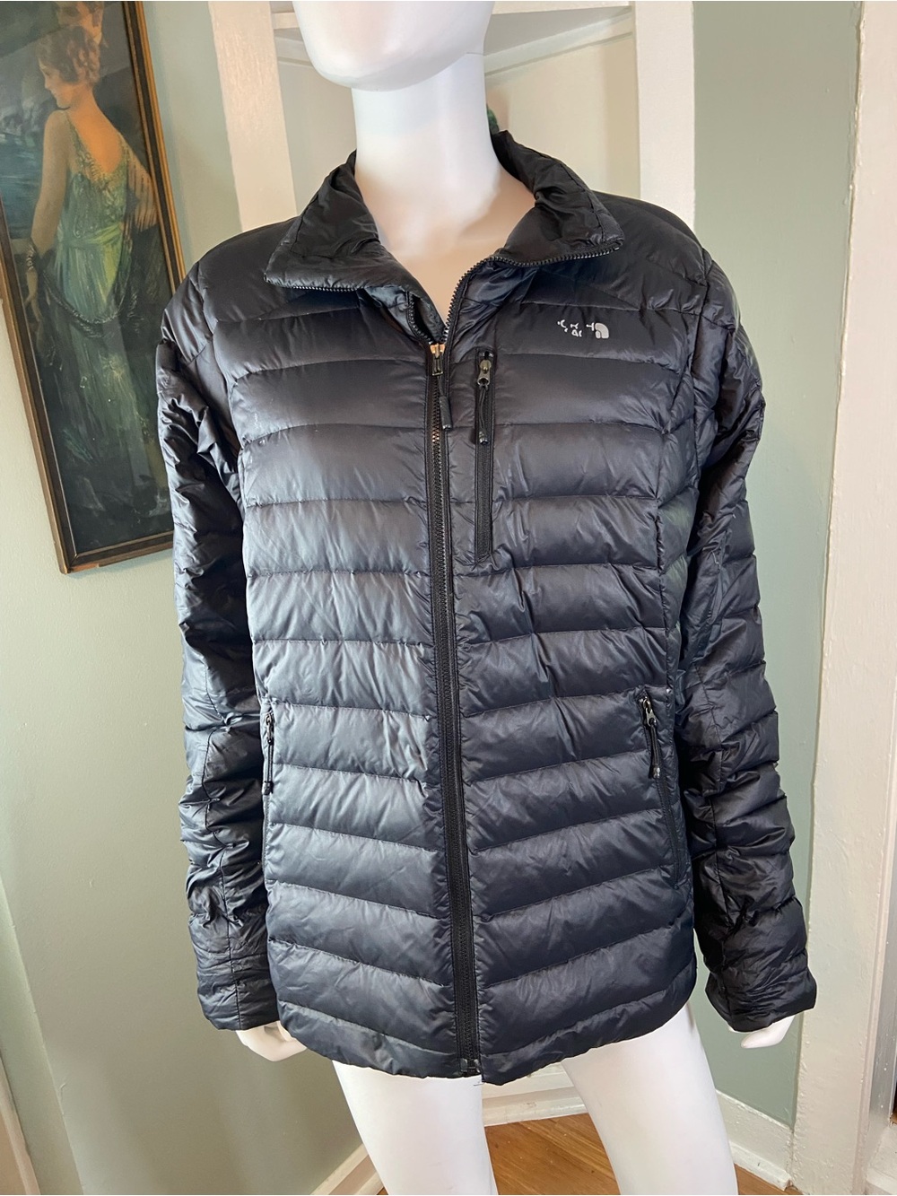 The North Face Women’s Black Quilted Feather Down Jacket Lightweight Coat Large